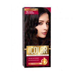 Vopsea Permanenta de Par Aroma Color 26, Saten Inchis, 90 ml, Vopsea Par, Vopsea Saten Inchis, Vopsea Permanenta Saten Inchis, Vopsea Par Saten Inchis, Vopsea de Par Permanenta, Vopsea Permanenta Par Saten Inchis