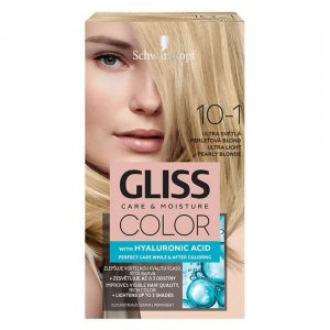 Vopsea Par Permanenta GLISS Color, 10-1, Blond Perlat Ultra Deschis, 143 ml, Vopsea de Par Permanenta cu Acid Hyaluronic, Vopsea de Par Perlata Blonda Ultra Deschisa, Vopsea de Par Gliss Schwarzkopf, Vopsea de Par 10.1, Vopsele de Par Gliss