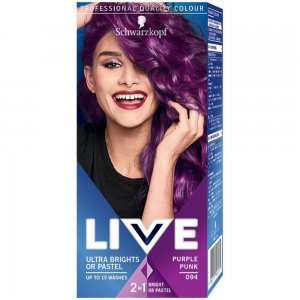 Vopsea Par Semipermanenta LIVE Ultra Brights or Pastel, 094 Purple Punk, 80 ml, Vopsea de Par 2 in 1 Culori Intense sau Pastel, Vopsea de Par Semipermanenta Mov, Vopsele de Par Violete, Vopsea Par Mov Pastel, Vopsea Par LIVE, Vopsea Semipermanenta Mov