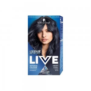 Vopsea Par Permanenta LIVE Urban Metallics, U73 Smoky Steel, 142.5 ml, Vopsea de Par Permanenta Intense Colour Metallic Shine Booster, Crema Coloranta de Par, Vopsele de Par Metalice, Vopsea de Par cu Stralucire Metalica