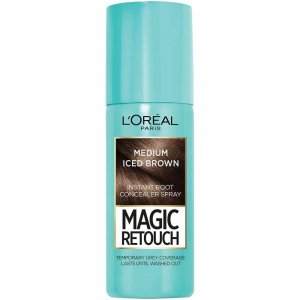 Spray Instant de Par L'Oreal Paris Magic Retouch 7 Medium Iced Brown, 75 ml, Spray pentru Mascarea Radacinilor Crescute, Spray Camuflare Radacini, Spray Acoperire Radacini Crescute, L'OREAL Paris Magic Retouch pentru Retusarea Radacinilor