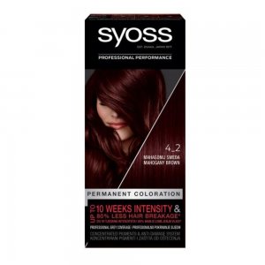 Vopsea de Par Permanenta SYOSS Color Baseline, 4-2 Nuanta Saten Mahon, 115 ml, Vopsea Permanenta, Vopsea SYOSS, Vopsea de Par Profesionala