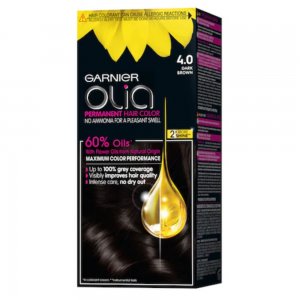 Vopsea de Par Permanenta Garnier Olia 4.0, Dark Brown, 110 ml, Fara Amoniac, Vopsea de Par, Vopsea de Par Permanenta, Vopsea de Par Garnier, Vopsea de Par Naturals, Vopsea Permanenta Garnier, Vopsea pentru Par, Vopsea de Par Fara Amoniac