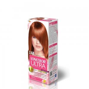 Vopsea de Par Permanenta LONCOLOR Ultra 7.44, 100 ml, Aramiu Intens, Vopsea de Par LONCOLOR, Vopsea de Par Nuanta Rosu Aramiu, Loncolor Vopsea de Par Culoare Rosie Aramie, Produse de Ingrijire a Parului, Vopsea Loncolor Colorare Par