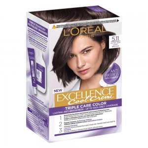 Vopsea de Par Permanenta L'Oreal Paris Excellence Cool Creme 5.11, 192 ml, Saten Deschis Ultra Cenusiu, Vopsea L'Oreal Paris, Vopsea de Par L'OREAL Paris, Vopsea de Par Saten Deschis, Produse de Ingrijire a Parului, Vopsea Colorare Par L'OREAL Paris
