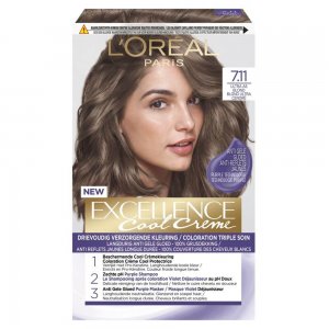 Vopsea de Par Permanenta L'Oreal Paris Excellence Cool Creme 7.11, 192 ml, Blond Ultra Cenusiu, Vopsea L'Oreal Paris, Vopsea de Par L'OREAL Paris, Vopsea de Par Blond Inchis, Produse de Ingrijire a Parului, Vopsea Colorare Par L'OREAL Paris