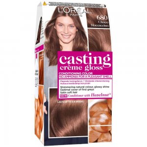 Vopsea de Par Semipermanenta L'OREAL Paris Casting Creme Gloss 680, 180 ml, Fara Amoniac, Choco Moccacino, Vopsea de Par L'OREAL Paris, Vopsea de Par Fara Amoniac, Produse de Ingrijire a Parului, Vopsea Colorare Par L'OREAL Paris