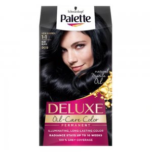 Vopsea de Par Permanenta PALETTE Deluxe 909, Negru Albastrui, 135 ml, Vopsea de Par, Vopsea de Par Permanenta, Vopsea de Par PALETTE, Vopsea de Par PALETTE Deluxe, Vopsea Permanenta Deluxe