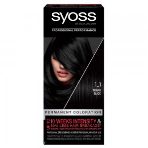 Vopsea de Par Permanenta SYOSS Color Baseline 1-1, Negru, 115 ml, Vopsea de Par, Vopsea de Par Permanenta, Vopsea de Par Syoss, Vopsea de Par Syoss Color Baseline, Vopsea Permanenta Color Baseline