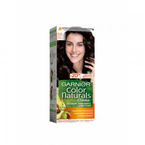 Vopsea Permanenta de Par 2.0 Negru Abanos, Garnier Color Naturals, 110 ml, Vopsea de Par, Vopsea Par Permanenta, Vopsea Permanenta Bruneta, Vopsea Permanenta pentru Par, Vopsea Garnier, Vopsea Bruneta Garnier, Vopsea Permanenta Garnier