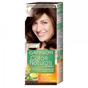 Vopsea Permanenta de Par 5 Saten Deschis, Garnier Color Naturals, 110 ml, Vopsea de Par, Vopsea Par Permanenta, Vopsea Permanenta Saten Deschis, Vopsea Permanenta pentru Par, Vopsea Garnier, Vopsea Saten Garnier, Vopsea Permanenta Garnier
