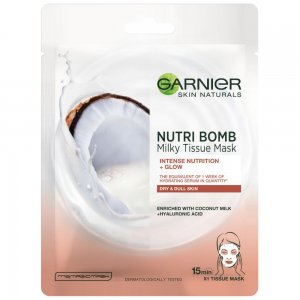 Masca Servetel Garnier Skin Naturals Nutri Bomb, cu Lapte de Cocos si Acid Hialuronic, Masca de Fata, Masca pentru Fata, Masca Hidratare Fata Masca Servetel Garnier Skin Naturals Nutri Bomb, cu Lapte de Cocos si Acid Hialuronic, Masca de Fata, Masca pentru Fata, Masca Hidratare Fata