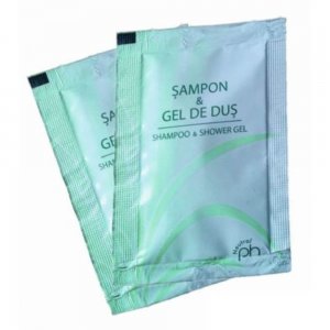 Sampon si Gel de Dus 2 in 1, 9 ml, Parfum Fresh, Extract de Aloe Vera, Sampon si Gel de Dus pentru Hotel, Sampon si Gel de Dus Hotel, Gel de Dus si Sampon in Plic, Cosmetice Hotel, Set Cosmetice pentru Hoteluri, Plic Sampon si Gel de Dus
