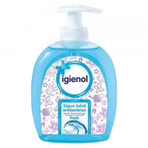Sapun Lichid Antibacterian Igienol Fresh, 300 ml, Aroma Fresh,  Sapun Antibacterian, Sapunuri Lichide cu Pompita, Sapun Lichid Igienol, Sapunuri Lichide Antibacteriene Igienol, Sapunuri Antibacteriene, Sapun Lichid pentru Ingrijirea Mainilor