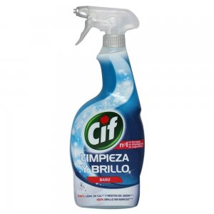 Solutie Spray Baie Cif Limpieza y Brillo Bano, 750 ml,  Solutie Dezinfectanta pentru Baie, Spray Cif Curatare Baie, Solutie Spray Curatare Baie, Solutie Anticalcar pentru Suprafete, Solutii si Produse de Curatenie pentru Baie