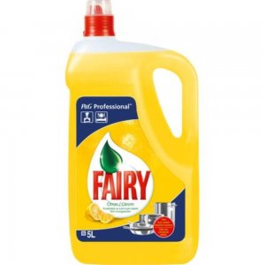 Detergent de Vase Lichid Fairy Professional Lemon, Cantitate 5 L, Parfum de Lamaie, Fairy Detergent de Vase, Detergent de Vase Manual, Detergent Lichid pentru Vase, Degresant pentru Vase, Detergent Impotriva Grasimilor