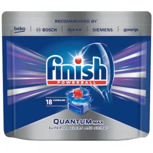 Detergent pentru Masina de Vase FINISH, Quantum Max, 18 Tablete, Detergenti pentru Masinile de Vase, Detergent Capsule pentru Masina de Vase, Detergent pentru Masina de Curatat Vasele, Detergent Vase Finish