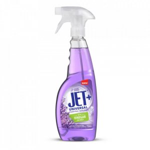 Detergent Universal Lichid SANO Jet+, 750 ml, Detergent cu Otet si Parfum de Lavanda, Recipient cu Pulverizator, Pentru Orice Tip de Suprafata, Detergent Universal, Solutie Curatare Universala, Detergent Multi Suprafete, Detergent Crema Universal