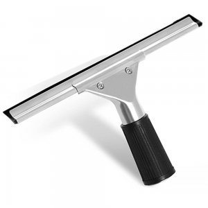 Racleta Geamuri, 35 cm, Cauciuc si Metal, Culoare Neagra, Stergator pentru Geamuri, Stergatoare Tip T pentru Geamuri, Raclete Geamuri si Ferestre, Stergatoare pentru Geam, Ustensile de Spalat Geamuri, Stergator Profesional de Geamuri