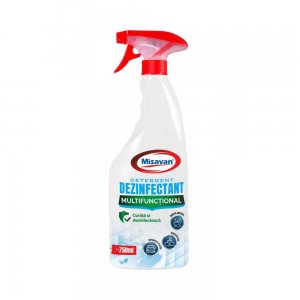 Dezinfectant Multisuprafete cu Pulverizator Misavan, 750ml, Dezinfectant Lichid pentru Casa, Solutie Lichida pentru Multisuprafete, Solutie Dezinfectanta pentru Casa, Solutie Dezinfectanta Ieftina
