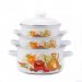 Set 3 Oale Inalte Email de Bucatarie, Capacitate 2/3/4.5 L, Alb, Model cu Legume, Maner Capac Alb, Oale Email, Oale Emailate, Oale de Bucatarie, Oale Email de Bucatarie, Oale Email cu Model, Oale Email de Bucatarie cu Model, Oale Email Albe   183,61 lei 