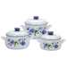 Set 3 Oale Joase Email de Bucatarie, Capacitate 2/3/4.5 L, Alb, Model cu Flori, Oale Email, Oale Emailate, Oale de Bucatarie, Oale Email de Bucatarie, Oale Email cu Model, Oale Email de Bucatarie cu Model, Oale Email Albe, Set Oale Email   162,68 lei 