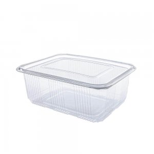 Caserole Plastic cu Capac, 230x170x90 mm, 50 Buc/Set, 2000 ml, cu Capac Detasabil, Transparent, Caserole de Unica Folosinta, Caserole cu Capac din Plastic, Caserole din Plastic, Set Caserole din Plastic, Caserola din Plastic de Unica Folosinta