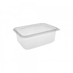 Caserole Plastic cu Capac, 270x190x90 mm, 50 Buc/Set, 3500 ml, cu Capac Detasabil, Transparent, Caserole de Unica Folosinta, Caserole cu Capac din Plastic, Caserole din Plastic, Set Caserole din Plastic, Caserola din Plastic de Unica Folosinta