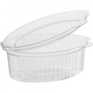 Set 50 Sosiere Capac Atasat, 180 ml, Diametru 47 mm, Plastic Transparent, Sosiere de Unica Folosinta, Sosiere Mici din Plastic, Sosiere cu Capac din Plastic, Sosiere din Plastic, Sosiere Catering, Sosiera cu Capac, Sosiere din Plastic Unica Folosinta