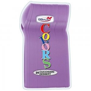 Lingurite Plastic OTI Dopla, 40 Buc/Set, 12 cm, Lila, Lingurite Lila de Plastic, Lingurite pentru Desert, Lingurite din Plastic pentru Prajituri, Set de Lingurite de Unica Folosinta, Set de Lingurite Plastic, Tacamuri de Unica Folosinta