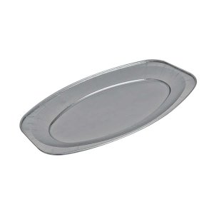 Platou Oval Aluminiu OTI, 550x360 mm, 10 Buc/Set, Forma Ovala, Tavi si Platouri Aluminiu, Platouri Aperitive, Platouri pentru Petreceri, Platouri Catering, Platouri pentru Bufet Suedez, Platouri Aluminiu de Unica Folosinta