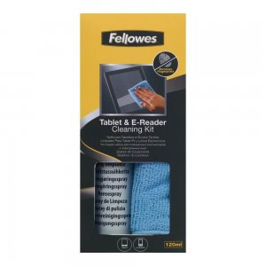 Set Curatare Fellowes pentru Tablete si E-Reader, Spray de Curatare, Panza din Microfibra, Set pentru Curatare Tablete, Kit Curatare Tablete, Solutii Curatare Tablete si E-Reader, Kit pentru Curatare Tabelete si E-Reader, Kit de Curatare pentru Tablete