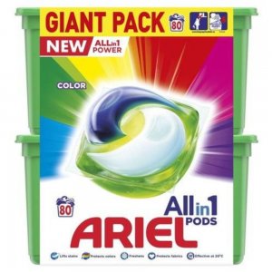 Set 2x40 Capsule de Detergent pentru Rufe Colorate Ariel Color All in 1 Pods, pentru Masini de Spalat, Capsule de Detergent, Set Capsule de Detergent, Capsule de Detergent pentru Masina de Spalat  Set 2x40 Capsule de Detergent pentru Rufe Colorate Ariel Color All in 1 Pods, pentru Masini de Spalat, Capsule de Detergent, Set Capsule de Detergent, Capsule de Detergent pentru Masina de Spalat