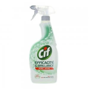 Spray Solutie Anticalcar cu Inalbitor CIF Efficacite&Brillance, Cantitate 750 ml,  Solutie Curatat Universala cu Pulverizator, Spray Anticalcar pentru Baie, Solutie Spalat Baia,  Solutii si Produse de Curatenie