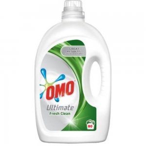 Detergent Lichid pentru Rufe OMO Ultimate Fresh Clean, 80 Spalari, Cantitate 4 L, Parfum Fresh, Detergent Lichid pentru Haine, Solutii Curatare Haine, Detergent Rufe Lichid, Detergent Lichid Rufe OMO