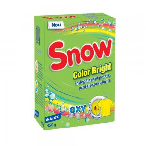 Detergent Pudra pentru Indepartarea Petelor Snow Color Bright, 450 g, 15 Spalari, Pudra Indepartat Pete, Detergenti Pudra, Detergenti Pudra pentru Pete, Pudra Detergent, Detergent Pudra Snow, Pudra Curatat Pete, Detergent Curatat Pete