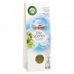 Betisoare Parfumate Air Wick Reed Diffuser, 30 ml, Parfum Mar Verde, Betisoare Odorizante, Betisoare Parfumate pentru Camera, Betisoare Parfumate din Ratan, Betisoare Odorizante