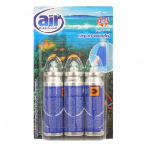 Rezerve Odorizant Spray AIR Aqua World, 15 ml, 3 Buc/Set, Rezerve Odorizante Camera, Rezerve Odorizante Casa, Rezerve Odorizant Pulverizator de Camera, Rezerve Odorizante cu Pulverizare pentru Camera, Rezerve Odorizante Spray pentru Interior