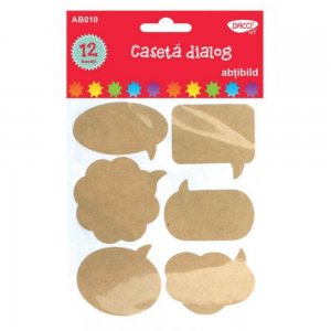 Abtibilduri DACO, Model Caseta Dialog, 12 Buc/Set, Autocolante Copii, Stickere Decorative, Stickere pentru Copii, Set de Abtibilduri, Abtibilduri Copii, Abtibilduri pentru Mobila, Autocolante Decorative