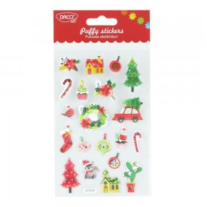 Abtibilduri DACO Pufoase Model Craciun, 20 Buc/Set, Multicolor, Abtibilduri, Stickere Craciun, Sticker, Autocolant Daco, Autocolante Copii, Stickere Decorative, Stickere pentru Copii, Set de Abtibilduri, Abtibilduri Copii, Abtibilduri de Craciun