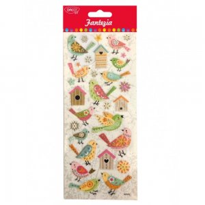 Abtibilduri DACO, Fantezie Pasari, 30 Buc/Set, Multicolor, Abtibild Pasari, Autocolante Copii, Stickere Decorative, Stickere pentru Copii, Set de Abtibilduri, Abtibilduri Copii, Abtibilduri pentru Mobila, Autocolante Mobilier, Autocolante Decorative