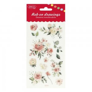 Abtibilduri DACO Transferabile, Model Roze, 13 Buc/Set, Multicolor, Autocolante cu Flori Stickere Decorative, Stickere pentru Copii, Abtibilduri Copii, Abtibilduri pentru Mobila, Autocolante Decorative