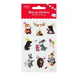 Abtibilduri Daco Pop Up, Model Petrecere, 12 Buc/Set, Abtibilduri DACO Model Petrecere, Autocolante Copii, Stickere Decorative, Stickere pentru Copii, Abtibilduri Copii, Abtibilduri pentru Mobila, Autocolante Decorative