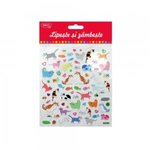 Abtibilduri DACO Lipeste si Zambeste, Model Pisici, Multicolor, 15x16.6 cm, 1 Folie, Autocolante Copii, Stickere Decorative, Stickere pentru Copii, Abtibilduri Copii, Abtibilduri pentru Mobila, Autocolante Decorative Abtibilduri DACO Lipeste si Zambeste, Model Pisici, Multicolor, 15x16.6 cm, 1 Folie, Autocolante Copii, Stickere Decorative, Stickere pentru Copii, Abtibilduri Copii, Abtibilduri pentru Mobila, Autocolante Decorative