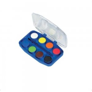 Acuarele cu Pensula FATIH, 8 Culori, Diametrul Pastilei 24 mm, Culori Pictura, Acuarele Scoala, Acuarele Pictura, Paleta de Acuarele, Set Culori Acuarele, Acuarele Scolare, Materiale Arta, Materiale de Pictura, Accesorii Pictura