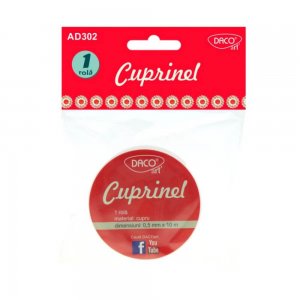 Fir de Cupru Subtire Daco Cuprinel, 0.5 mm x 10 m, Sarma Modelaj, Fir pentru Modelaj, Fir Cupru Modelaj, Fir Subtire Daco Cupru, Fir Cupru pentru Bijuterii, Cuprinel Cupru pentru Bijuterii, Fir pentru Margele, Fir Cupru pentru Margele si Bratari