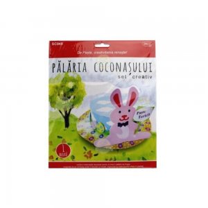 Set Creativ Palaria Coconasului Daco, Multicolor, Spuma/Carton, Set Creativ Iepuras, Set Creativ Iepure, Set Decoratiune Iepuras, Decoratiuni Iepuras, Decoratiuni Paste, Palarie Iepuras, Set Palarie Decorativa, Set Lucru Manual Iepuras