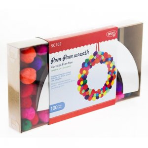 Set Creativ Coronita Pom-Pom Daco, Set Confectionare Coronita de Craciun, Coronita Craciun, Coronita Pufoasa Craciun, Ornamente Craciun, Decoratiuni Craciun, Set Confectionare Coronita, Set Coronita Craciun, Accesorii Craciun, Set Accesorii Craciun