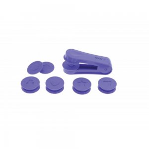 Set 6 Forme Interschimbabile Embos Hartie si Carton Daco, Plastic, Mov, Set Embos, Set Instrumente Embos, Set Ustensile Embos, Instrumente Stantare Hartie, Instrumente Stantare Carton, Embos Hartie, Embos Carton, Instrumente Embosare, Ustensile Embosare