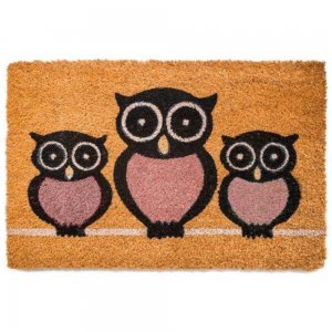 Covoras Usa OPTIM DEKO, 40x60 cm, Cauciuc/Fibra Cocos, Model Bufnita, Covorase Intrare OPTIM DEKO, Covoras cu Modele pentru Usa, Pres Usa Modele, Presuri Intrare, Covorase Intrare si Presuri